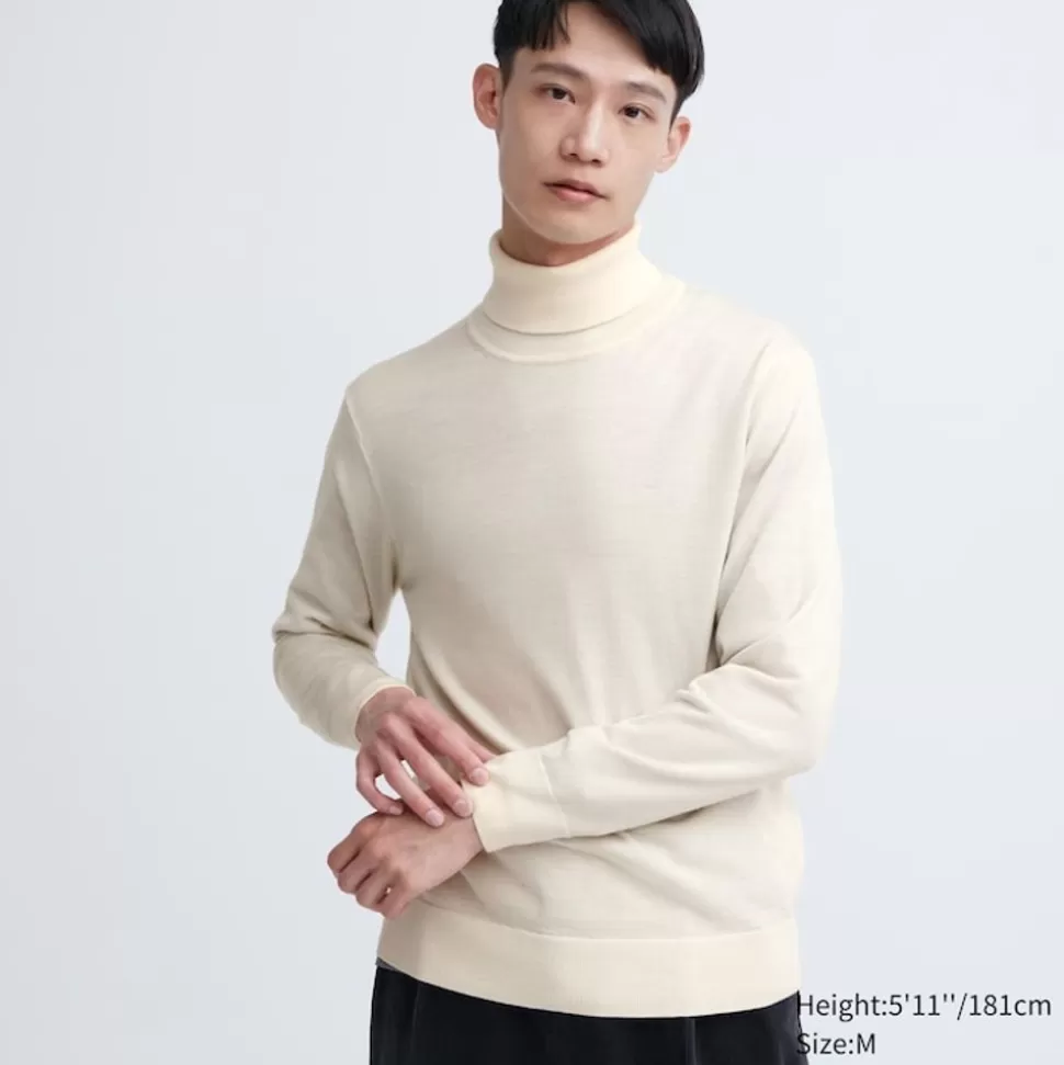 UNIQLO Pullover & Strickjacken*100 % Extra Feine Merinowolle Rollkragenpullover