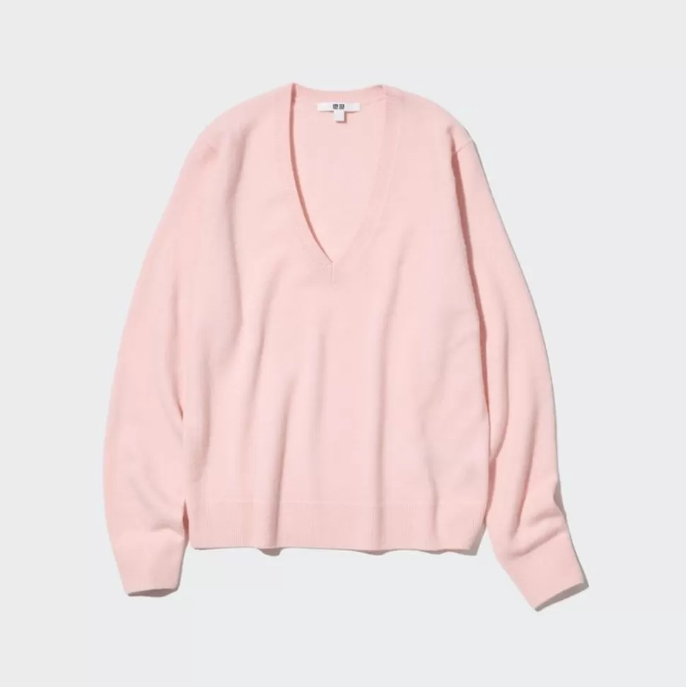 UNIQLO Pullover & Strickjacken*100 % Kaschmir Pullover Mit V-Ausschnitt