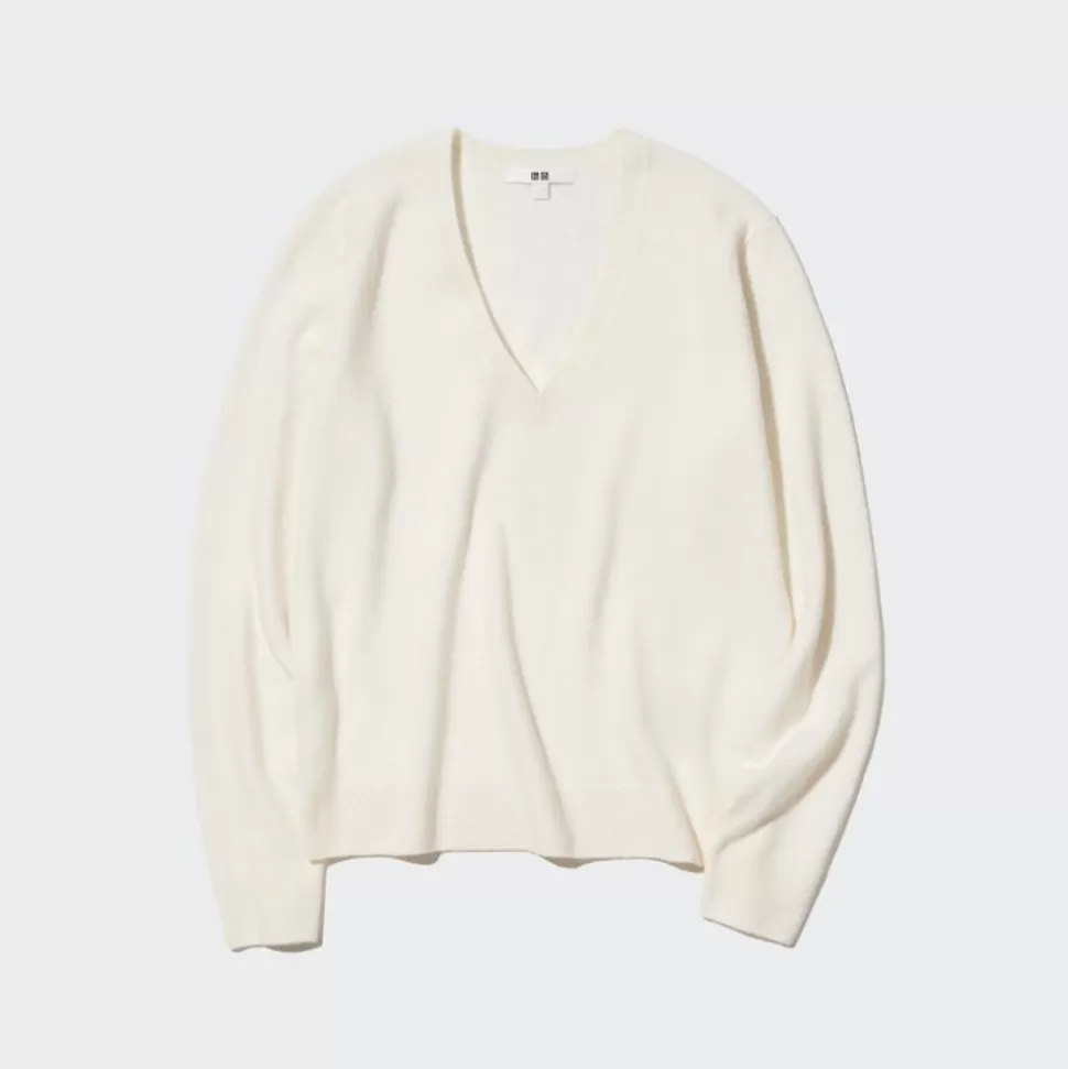 UNIQLO Pullover & Strickjacken*100 % Kaschmir Pullover Mit V-Ausschnitt