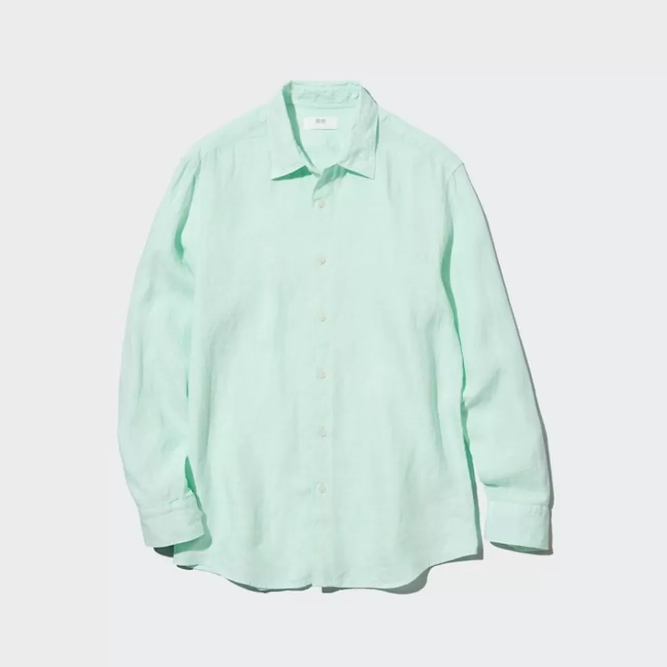 UNIQLO Hemden*100 % Premium Leinen Langarm Hemd