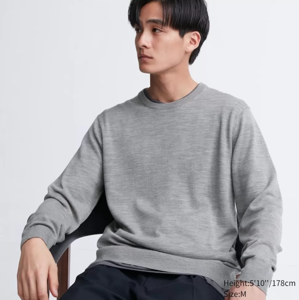 UNIQLO Pullover & Strickjacken*100% Extra Feine Merinowolle Pullover