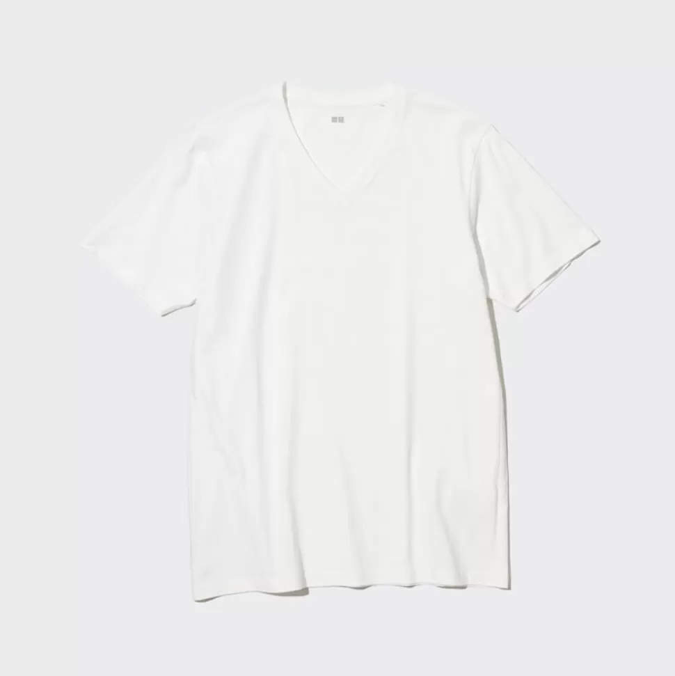 UNIQLO T-Shirts & Oberteile*100% Supima Baumwolle T-Shirt Mit V-Ausschnitt
