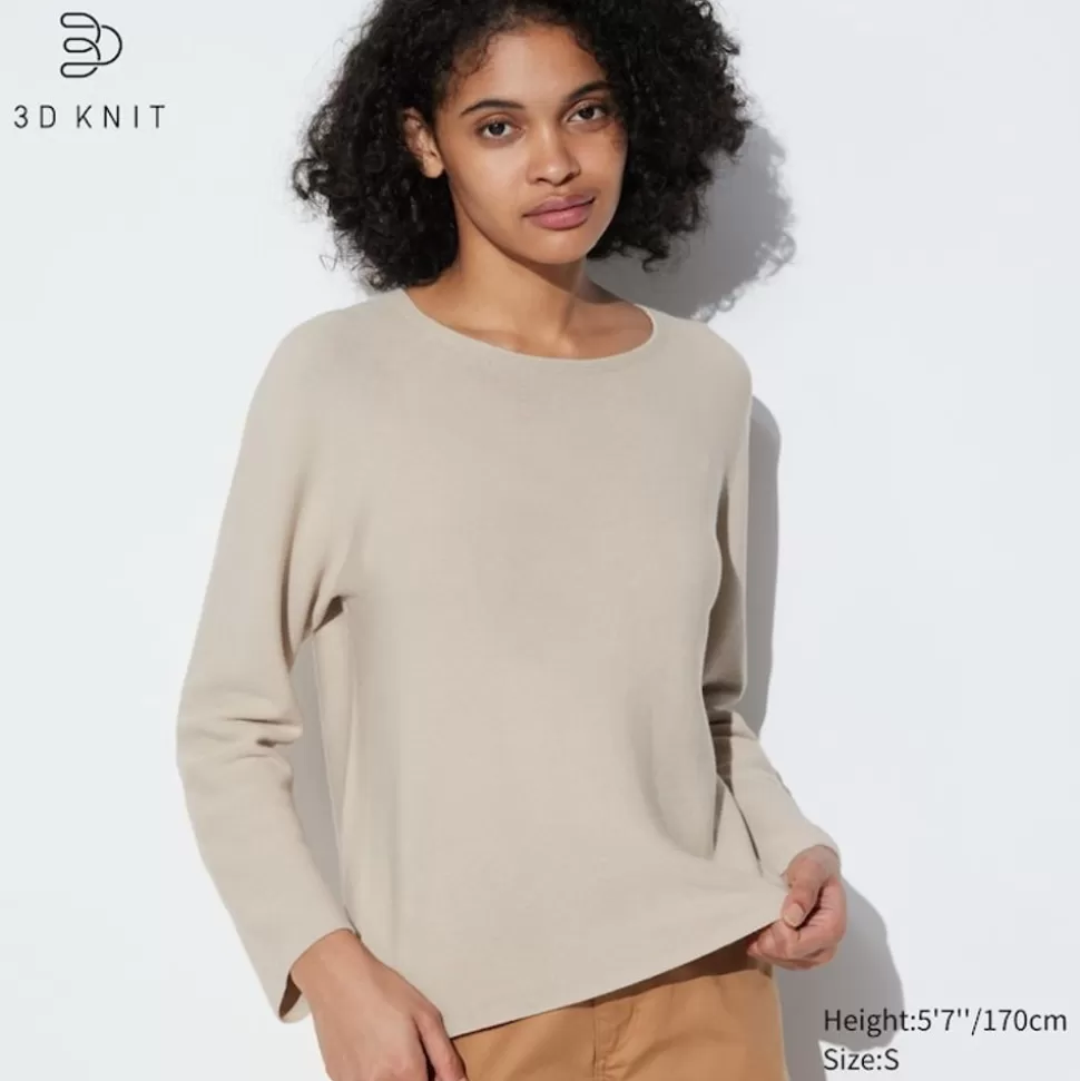 3d_knit_nahtloser_baumwolle_pullover_2-2.webp UNIQLO Pullover & Strickjacken*3D Knit Nahtloser Baumwolle Pullover