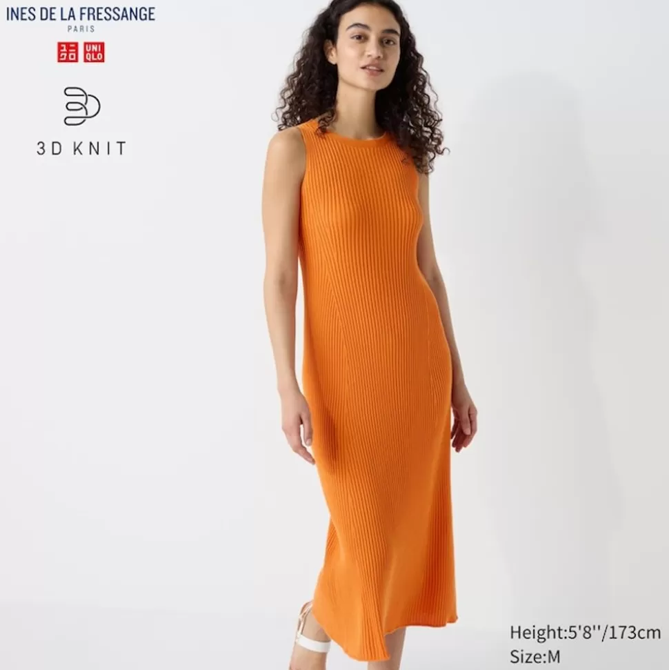 UNIQLO Kleider, Jumpsuits & Overalls*3D Knit Nahtloses Geripptes Armelloses Kleid