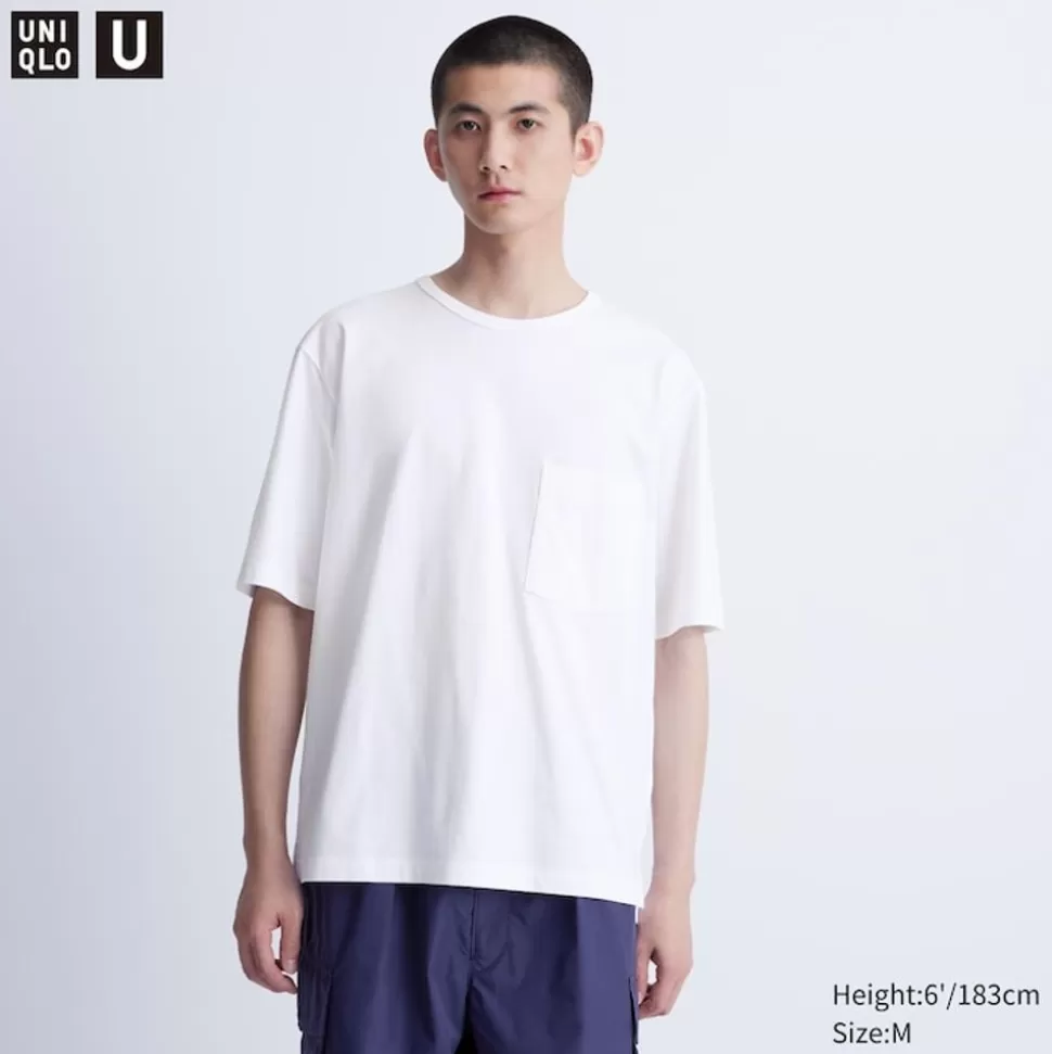 UNIQLO T-Shirts & Oberteile*Airism Baumwolle Halbarm T-Shirt (Relaxed Fit)