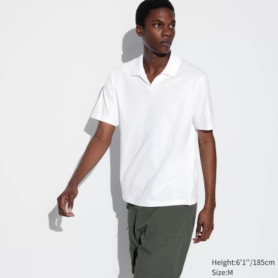 UNIQLO T-Shirts & Oberteile*Airism Baumwolle Jersey Poloshirt Mit Skipperkragen