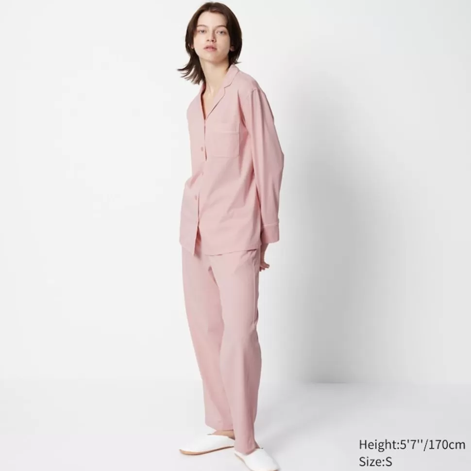 UNIQLO Loungewear & Pyjamas*Airism Baumwolle Langarm Pyjama