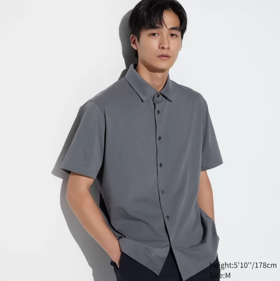 UNIQLO T-Shirts & Oberteile*Airism Baumwolle Poloshirt Mit Knopfleiste