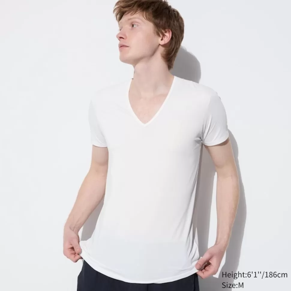 UNIQLO Loungewear & Pyjamas*Airism T-Shirt Mit V-Ausschnitt