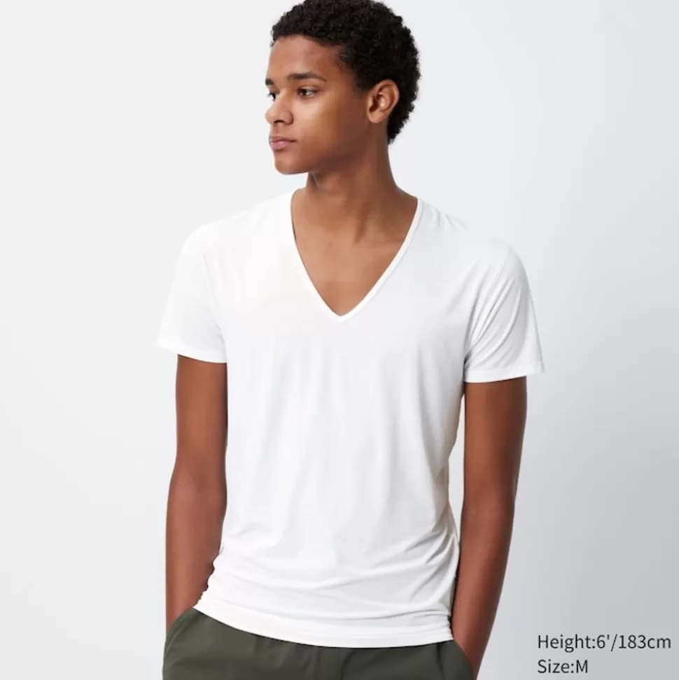 UNIQLO T-Shirts & Oberteile*Airism T-Shirt Mit V-Ausschnitt