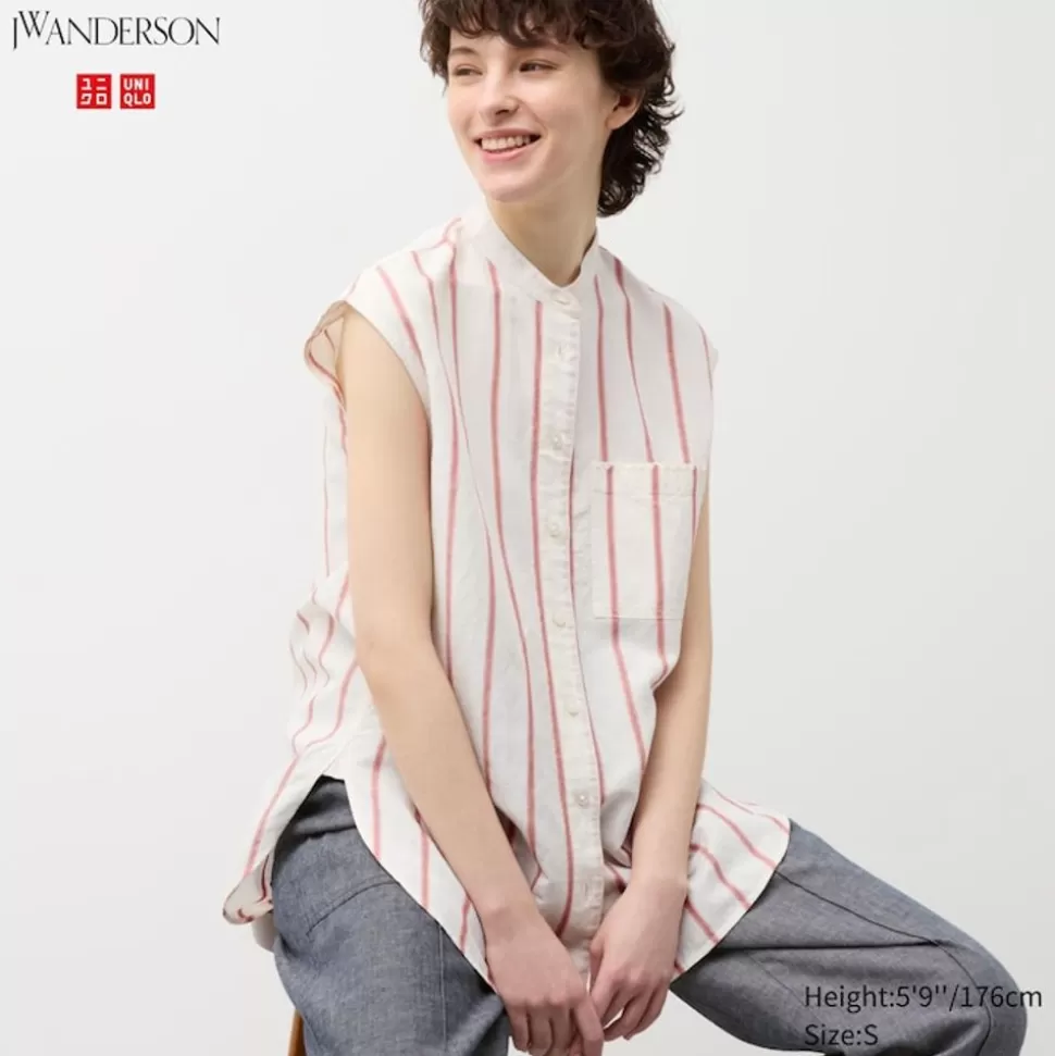 UNIQLO Hemden & Blusen*Armellose Leinenmix Bluse