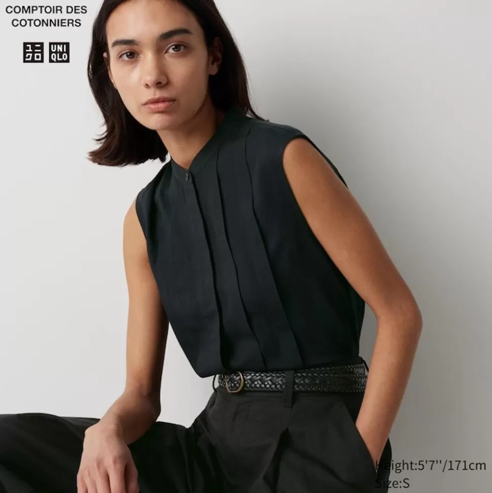 UNIQLO Hemden & Blusen*Armellose Leinenmix Bluse