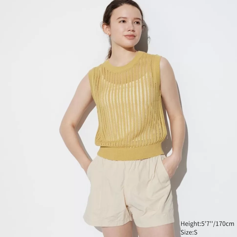 armelloser_mesh_pullover_2.webp UNIQLO Pullover & Strickjacken*Armelloser Mesh Pullover