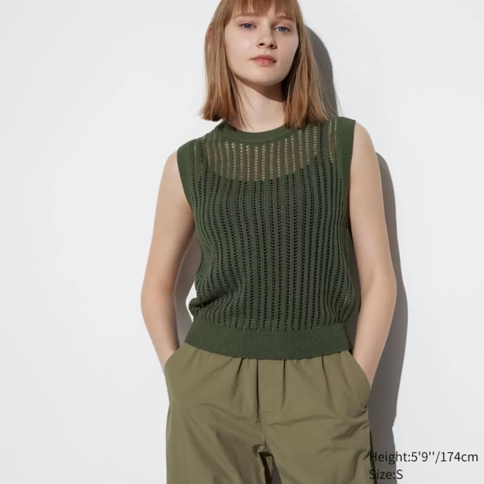 armelloser_mesh_pullover_3.webp UNIQLO Pullover & Strickjacken*Armelloser Mesh Pullover