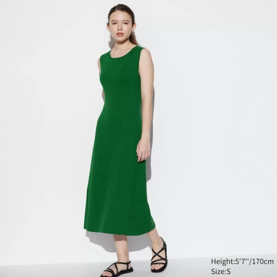 UNIQLO Kleider, Jumpsuits & Overalls*Armelloses Baumwollmix Strickkleid