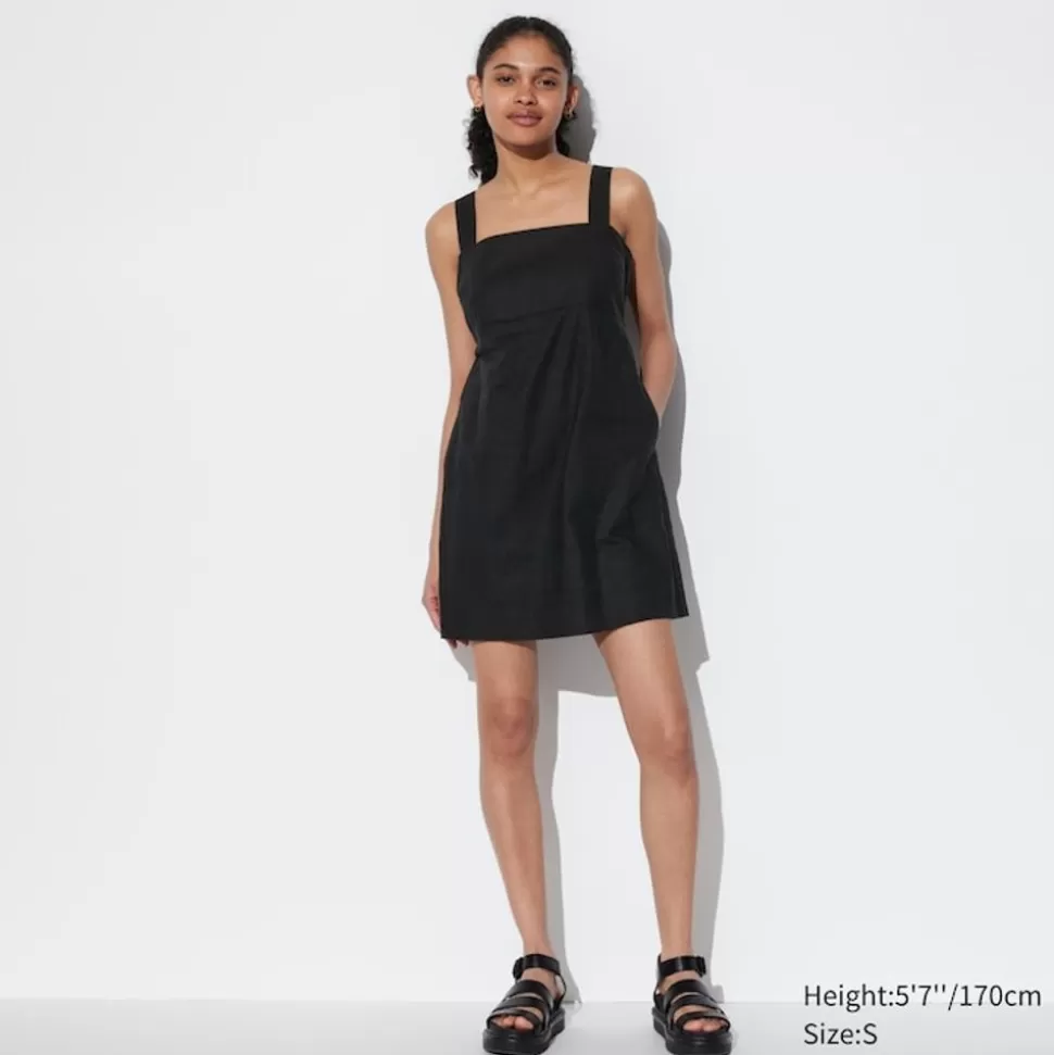 UNIQLO Kleider, Jumpsuits & Overalls*Armelloses Leinenmix Minikleid