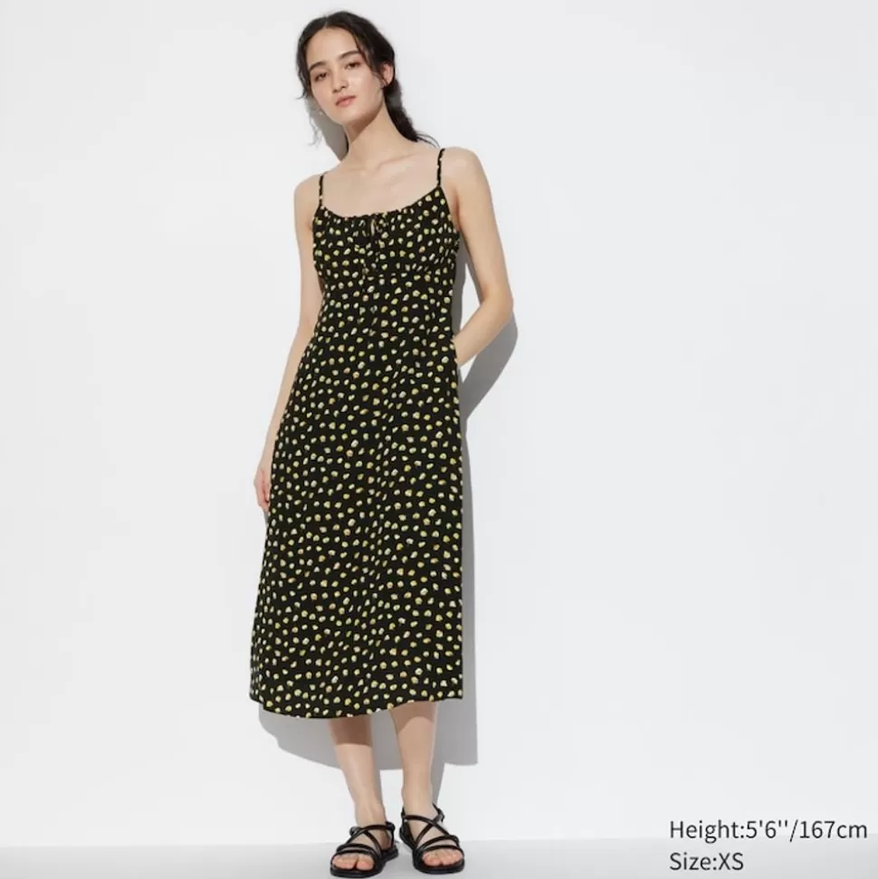 UNIQLO Kleider, Jumpsuits & Overalls*Ausgestelltes Gemustertes Tragerkleid