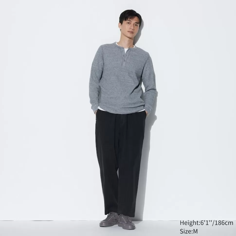 UNIQLO Loungewear & Pyjamas*Baumwolle Denim Hose In 7/8-Lange (Relaxed Fit)