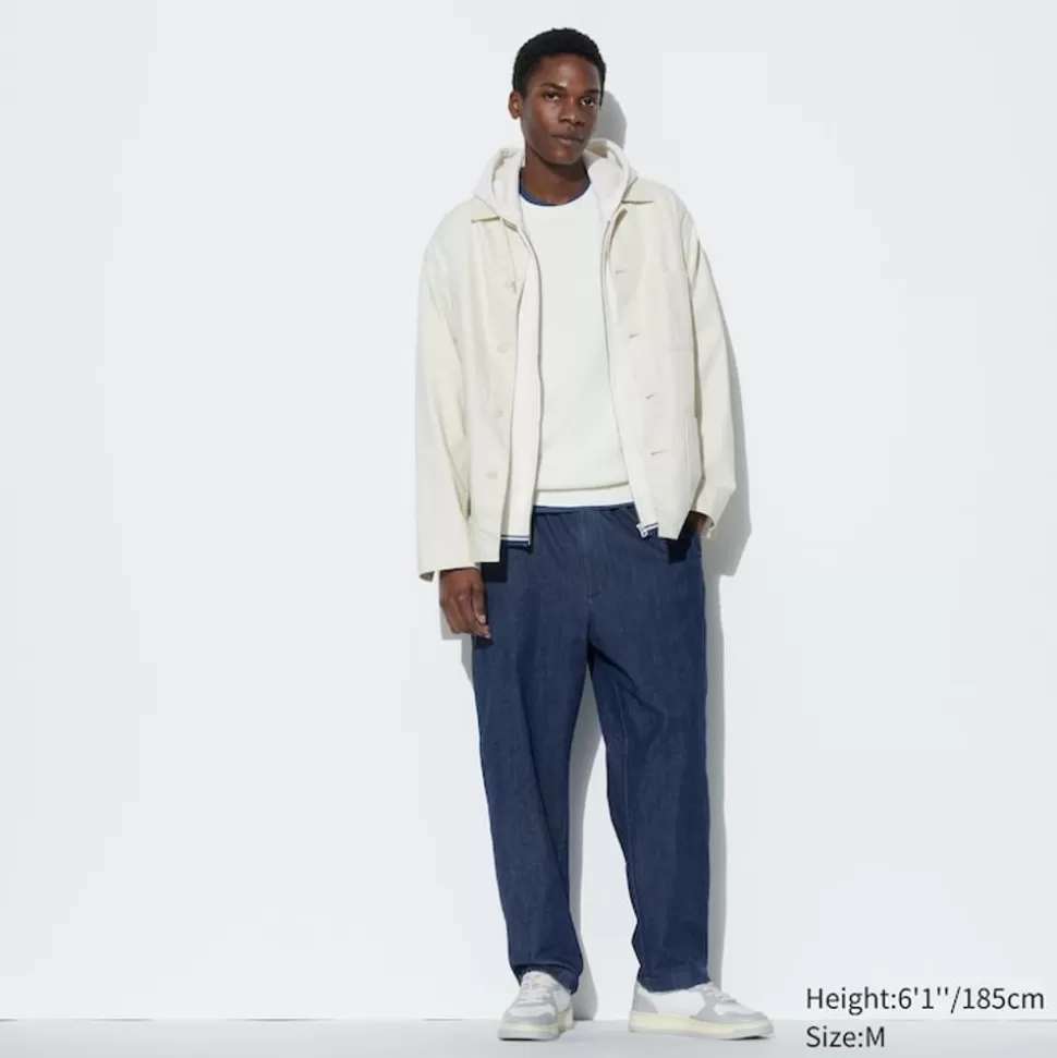 UNIQLO Loungewear & Pyjamas*Baumwolle Denim Hose In 7/8-Lange (Relaxed Fit)