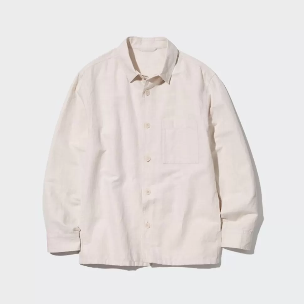 UNIQLO Hemdjacken & Shirtjacken*Baumwolle Leinen Hemdjacke