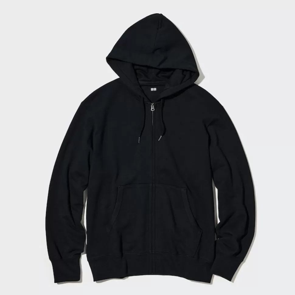 UNIQLO Sweatshirts, Hoodies & Jogginghosen*Baumwolle Sweatjacke Mit Kapuze Schwarz