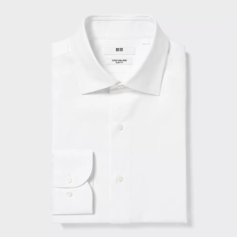 UNIQLO Hemden*Bugelfreies Langarm Hemd (Slim Fit)