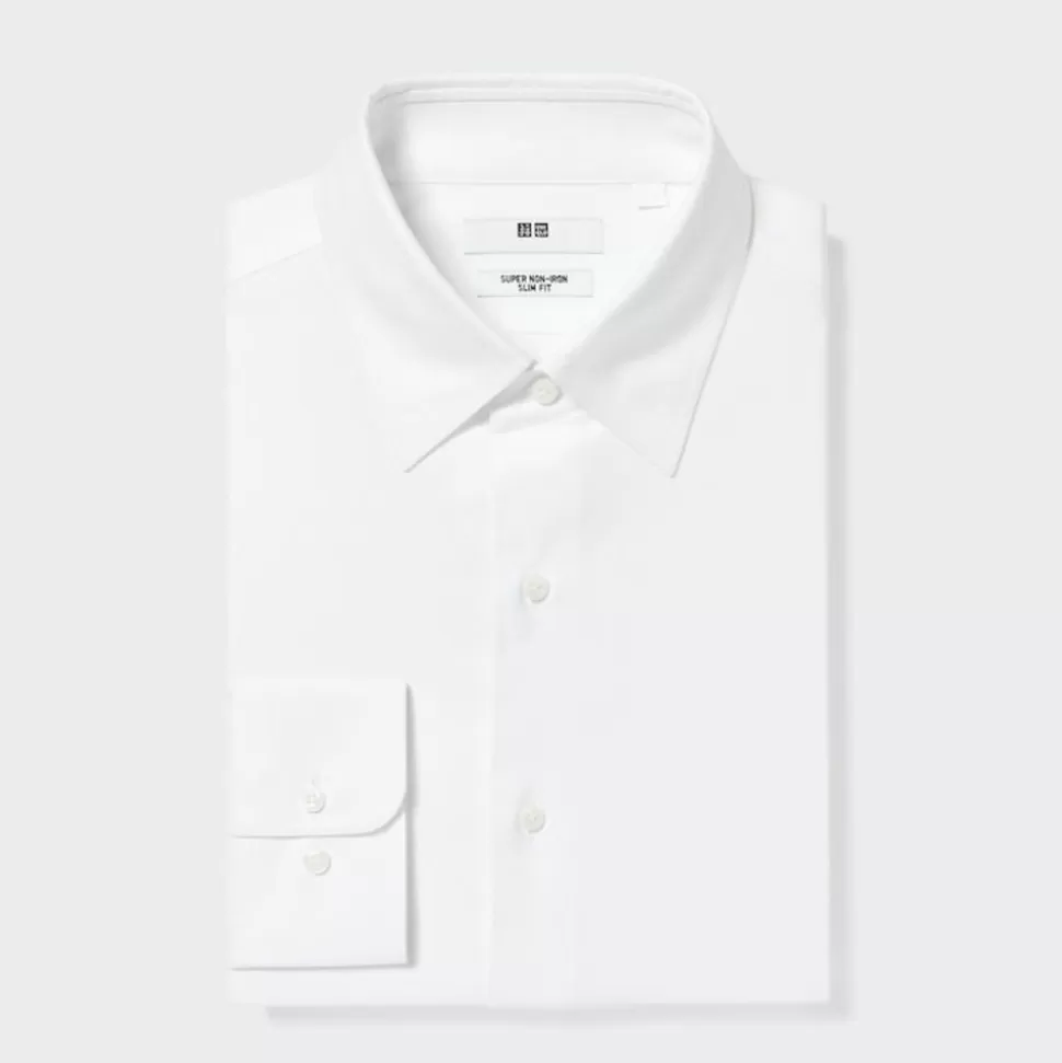 UNIQLO Hemden*Bugelfreies Langarm Hemd (Slim Fit)