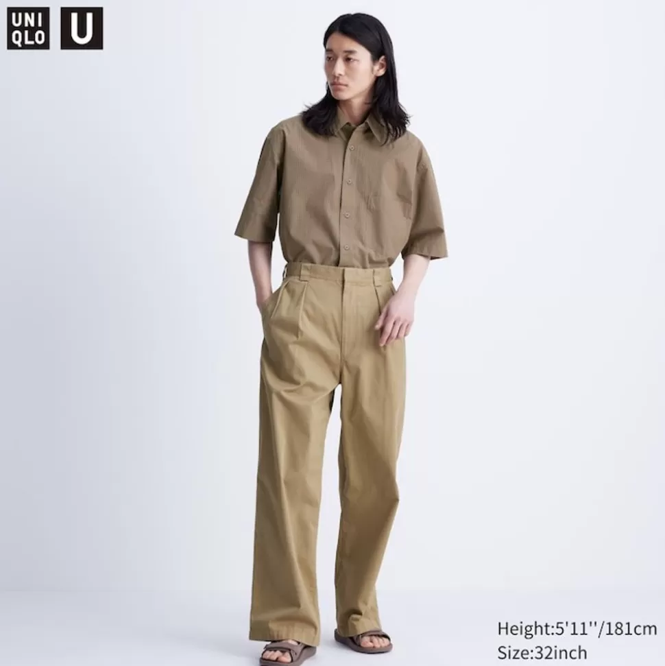 UNIQLO Hosen, Chinos & Jogginghosen*Bundfaltenhose (Wide Fit)