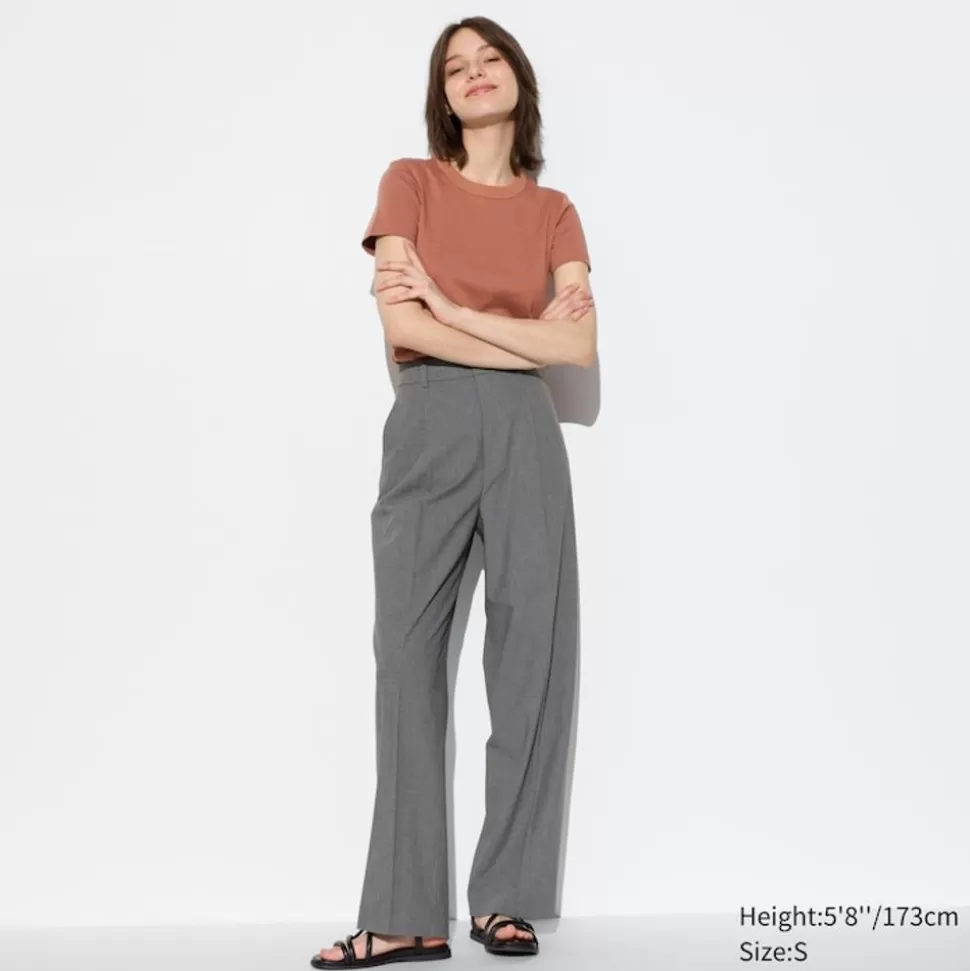 UNIQLO Hosen, Leggings & Jogginghosen*Bundfaltenhose (Wide Fit, Lang)