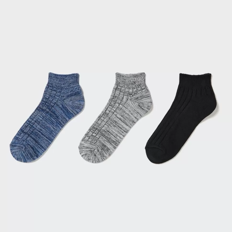 UNIQLO Socken, Strumpfhosen & Leggings*Buntgerippte Kurzsocken (3 Paar)