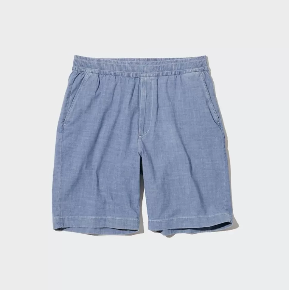 UNIQLO Loungewear & Pyjamas*Chambray Stretch Easy Shorts Blau