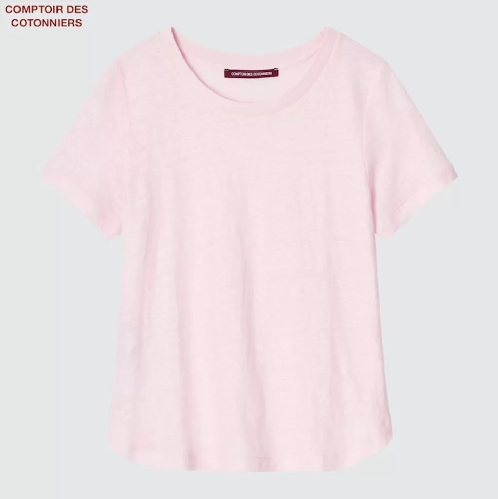 UNIQLO T-Shirts & Oberteile*Comptoir Des Cotonniers Leinen T-Shirt Pink