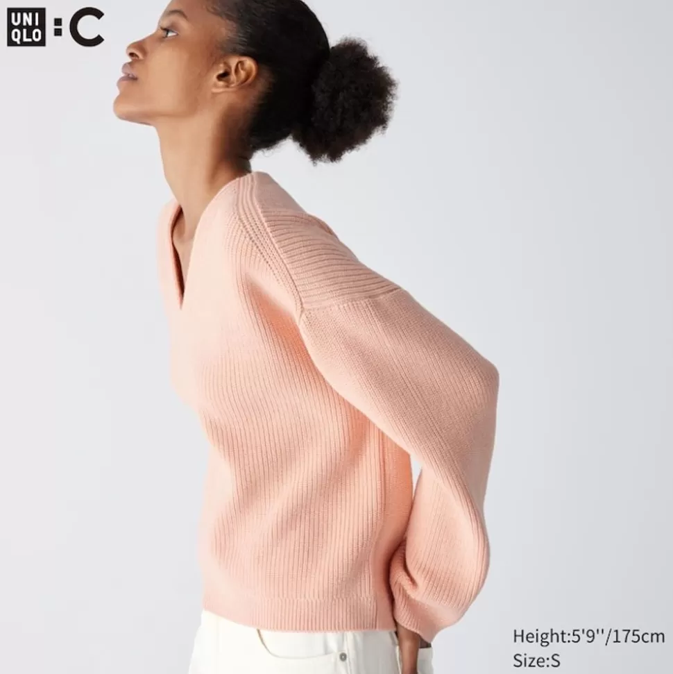 UNIQLO Pullover & Strickjacken*Cropped Pullover Mit V-Ausschnitt