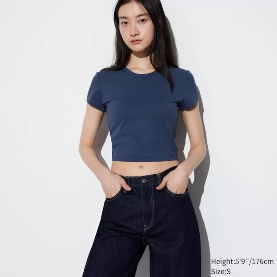 UNIQLO T-Shirts & Oberteile*Cropped Ultra Stretch Airism T-Shirt