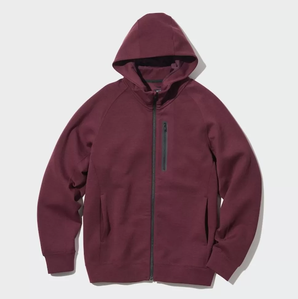 UNIQLO Sweatshirts, Hoodies & Jogginghosen*Dry Stretch Sweatjacke Mit Kapuze Dunkelrot