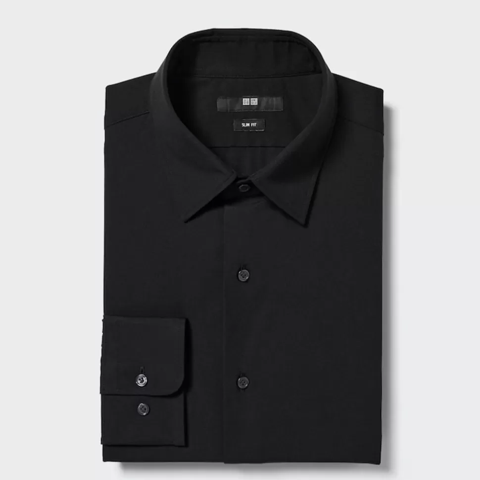 UNIQLO Hemden*Easy Care Stretch Langarm Hemd (Slim Fit)