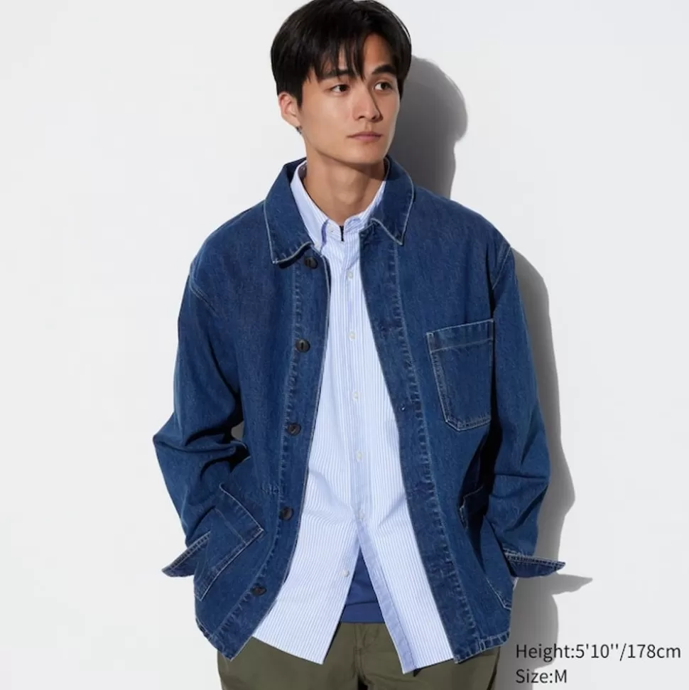 UNIQLO Hemdjacken & Shirtjacken*Funktionale Jeansjacke Blau