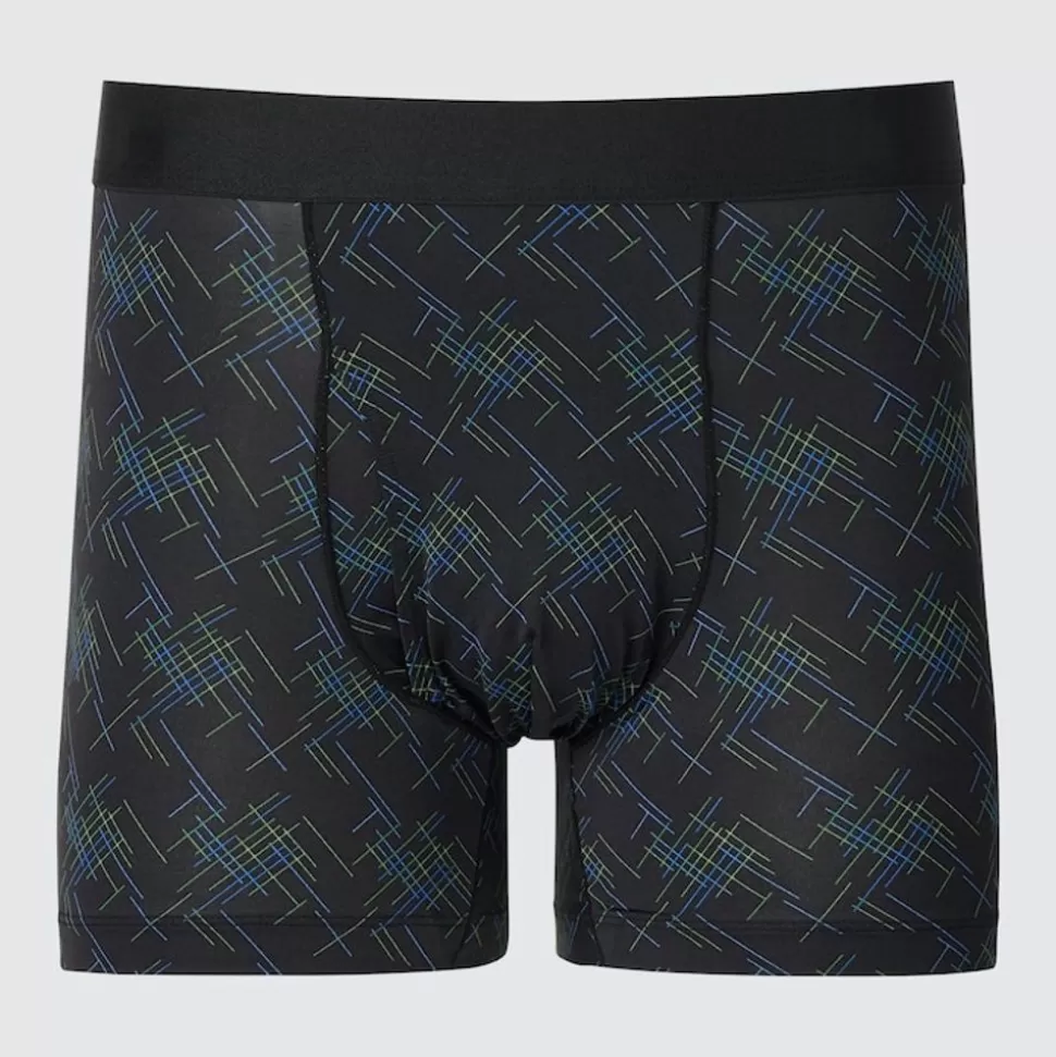 UNIQLO Unterwäsche*Gemusterte Airism Unterhose Schwarz