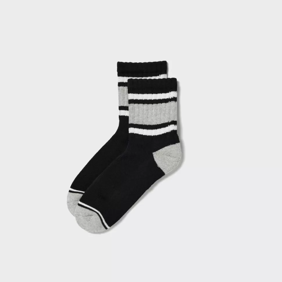 UNIQLO Socken*Gemusterte Halbsocken Schwarz