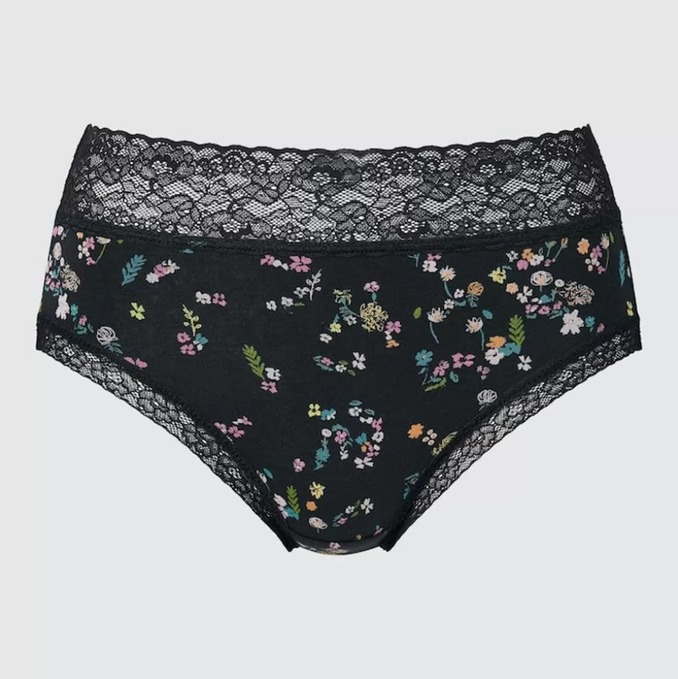 UNIQLO Bhs & Unterwäsche*Gemusterter Slip Mit Hohem Bund