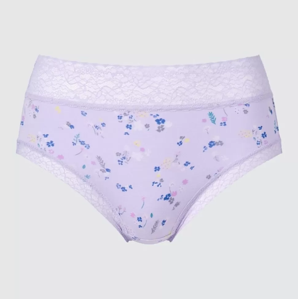 UNIQLO Bhs & Unterwäsche*Gemusterter Slip Mit Hohem Bund