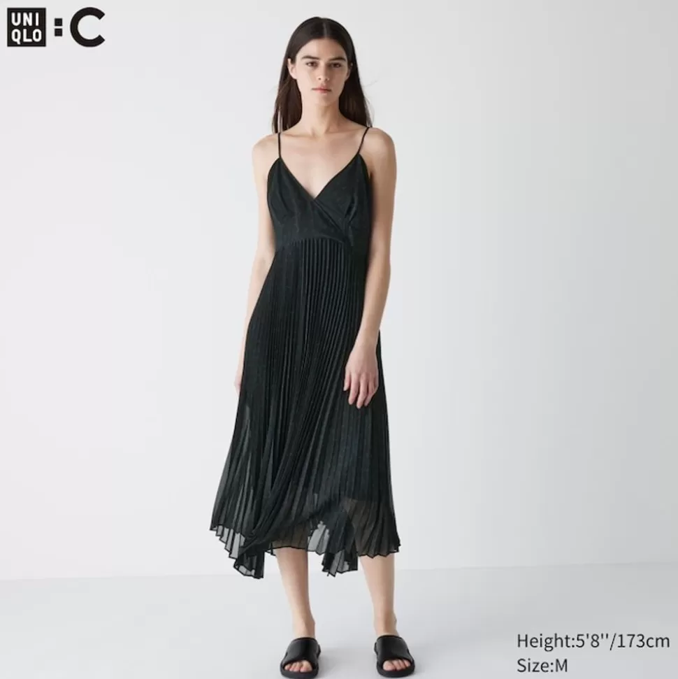 UNIQLO Kleider, Jumpsuits & Overalls*Gepunktetes Falten Tragerkleid