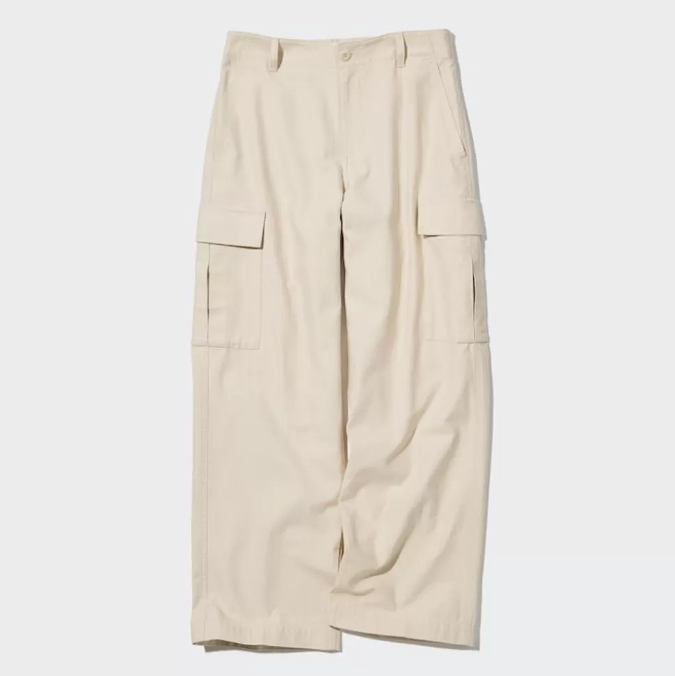 UNIQLO Hosen, Leggings & Jogginghosen*Gerade Cargohose (Wide Fit, Lang)