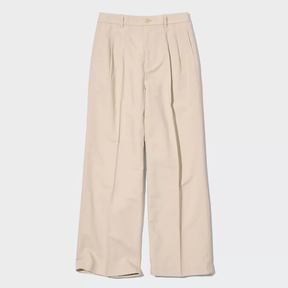 UNIQLO Hosen, Leggings & Jogginghosen*Gerade Leinenmix Hose (Wide Fit)
