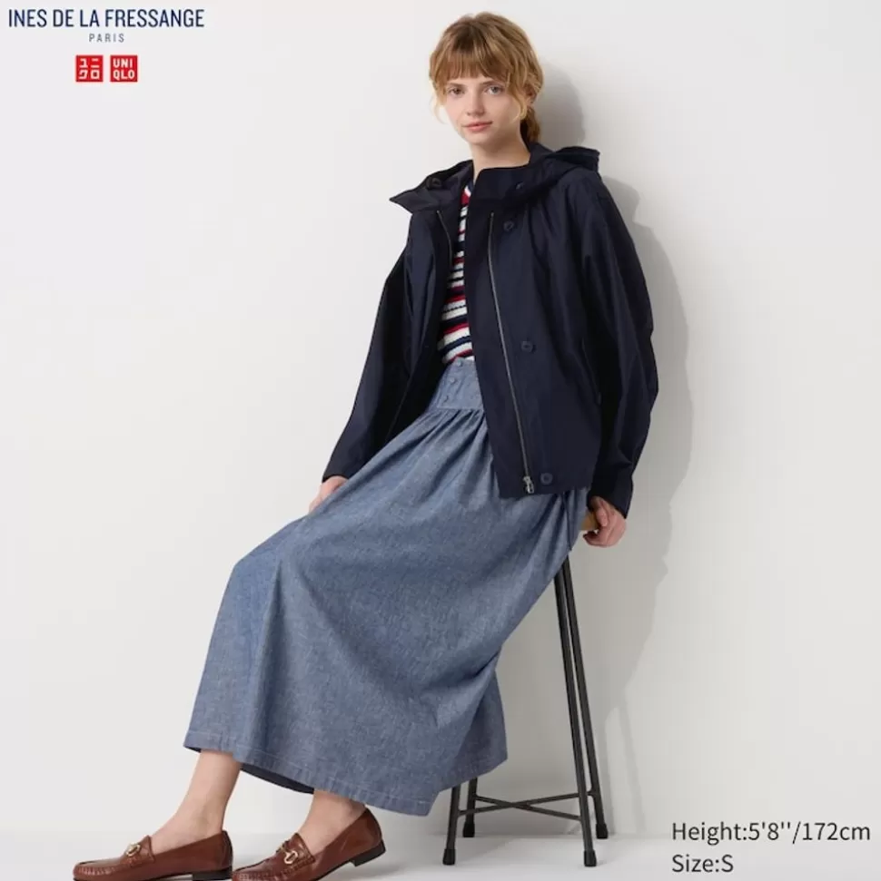 UNIQLO Röcke*Geraffter Kattun Rock Blau