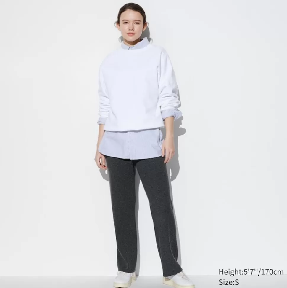 UNIQLO Sweatshirts, Hoodies & Jogginghosen*Gerippte Strickhose (Maschinenwaschbar) Dunkelgrau