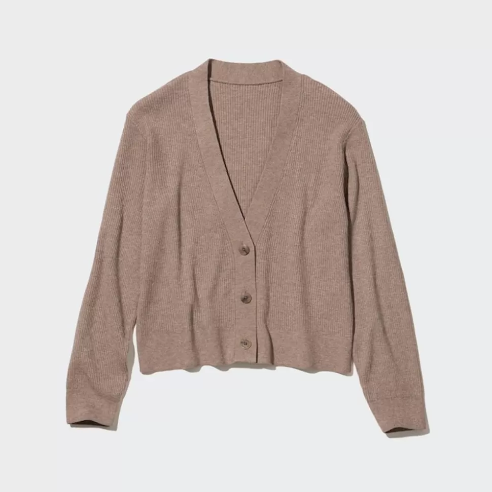 UNIQLO Pullover & Strickjacken*Gerippte Strickjacke (Maschinenwaschbar)