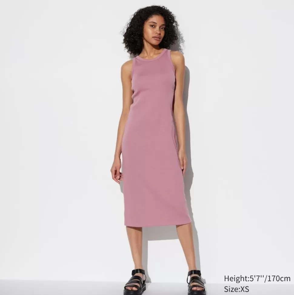 UNIQLO Kleider, Jumpsuits & Overalls*Geripptes Armelloses Bh-Kleid