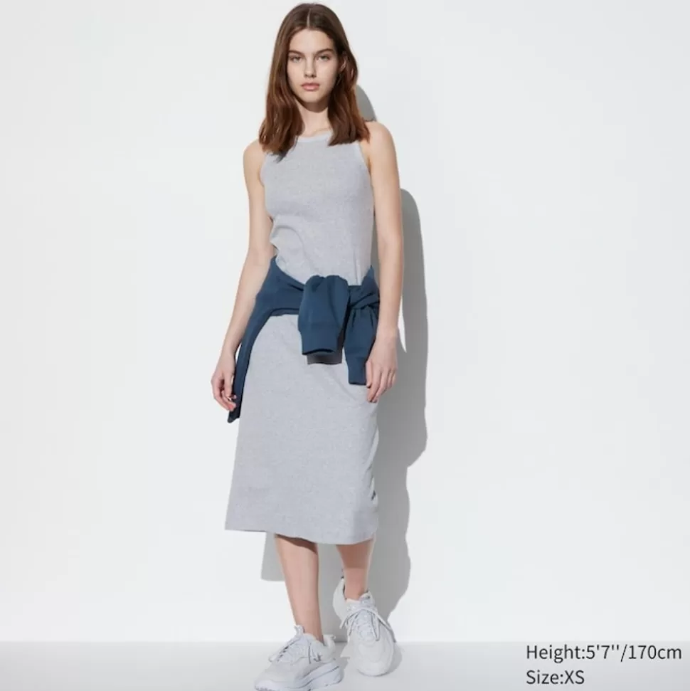 UNIQLO Kleider, Jumpsuits & Overalls*Geripptes Armelloses Bh-Kleid