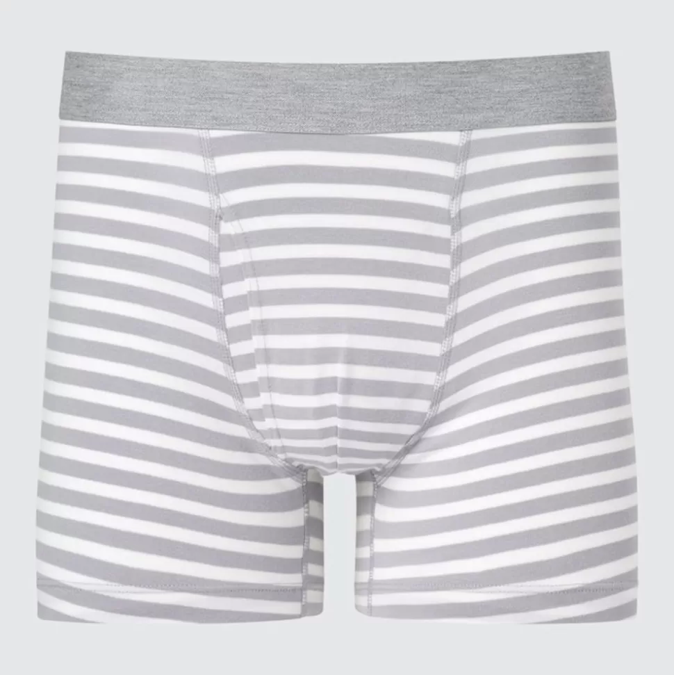 UNIQLO Unterwäsche*Gestreifte Baumwolle Unterhose Grau